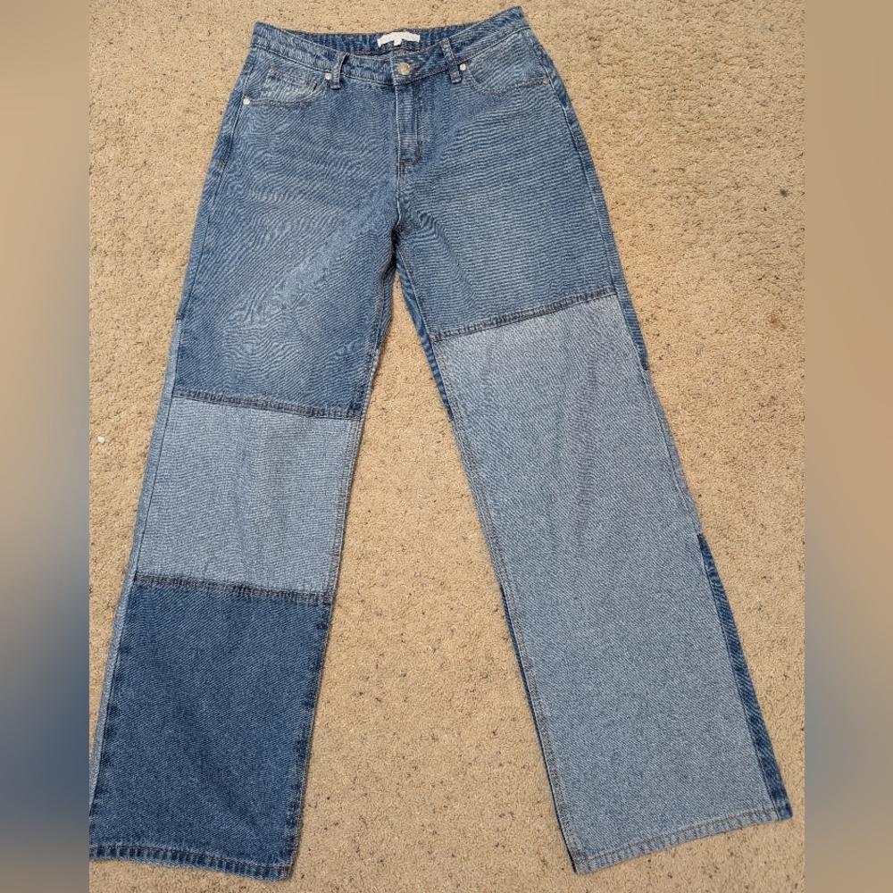 Revolve More To Come Wideleg Patchwork Jeans